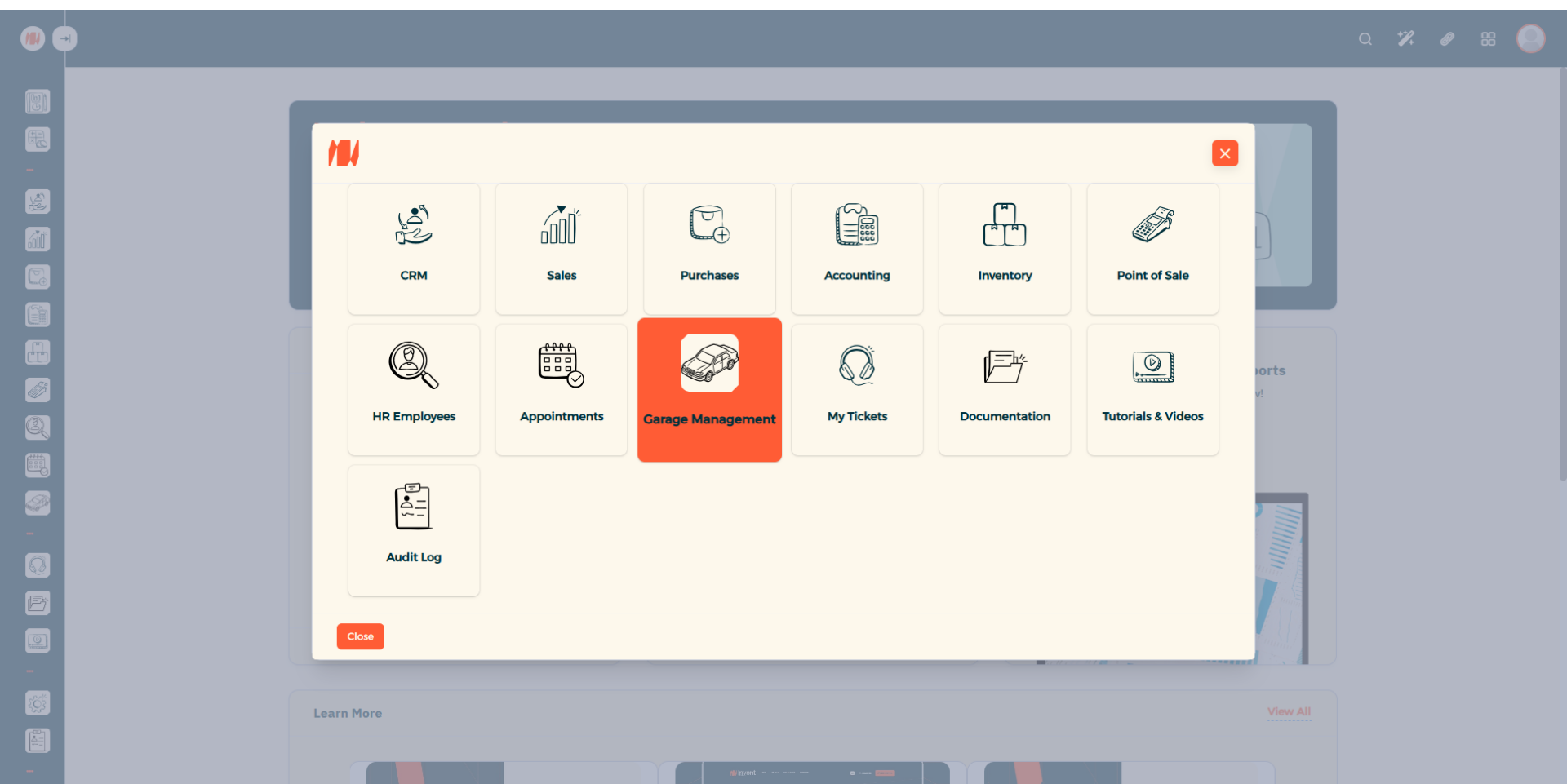 vehicle-brands-models-step-01-navigate-garage-management