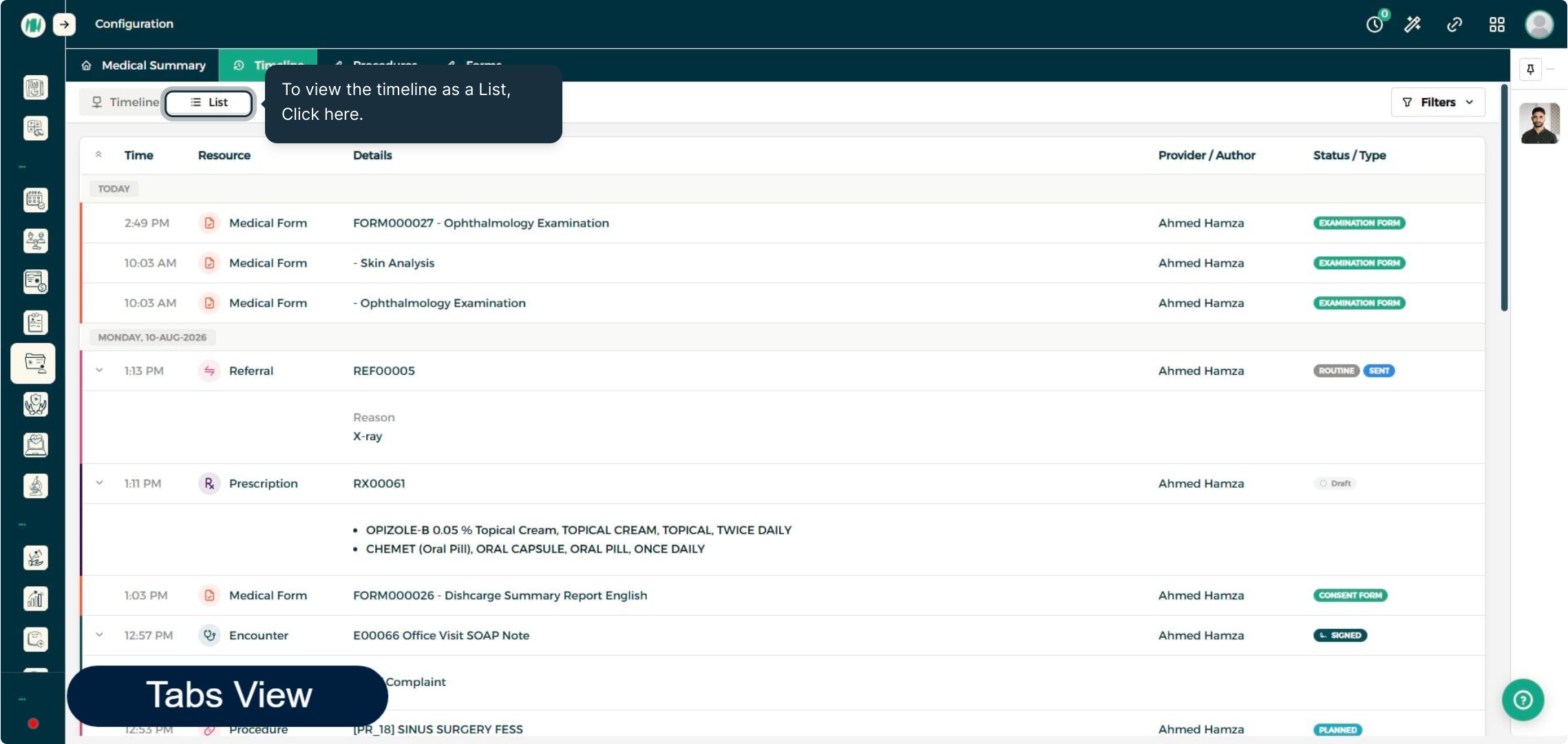 Step 2 - Switch to List View