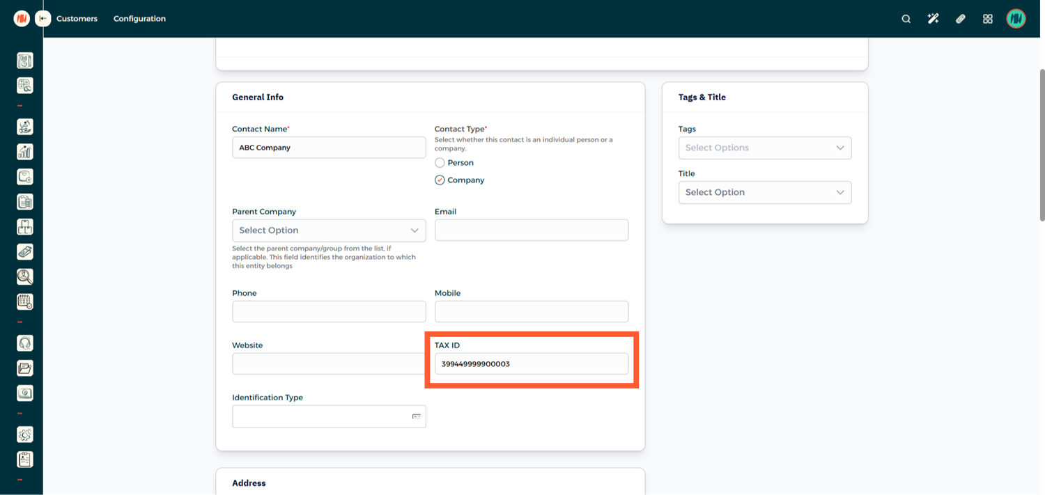 Step 2 - Create New Customer